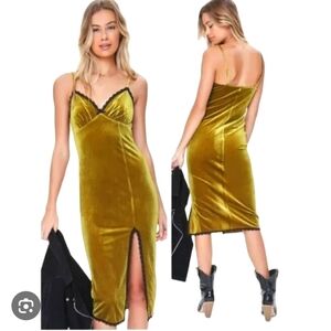 Velvet velour dress lace trim